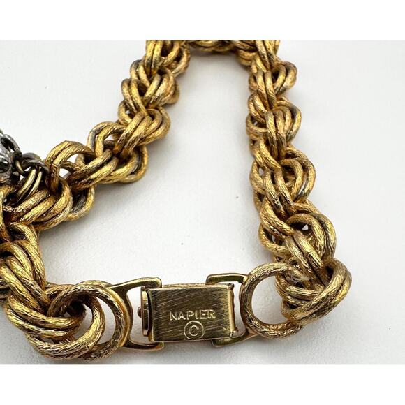 Vintage 1960s Napier Figural Maharaja Elephant Charm Bracelet - Picture 8 of 8